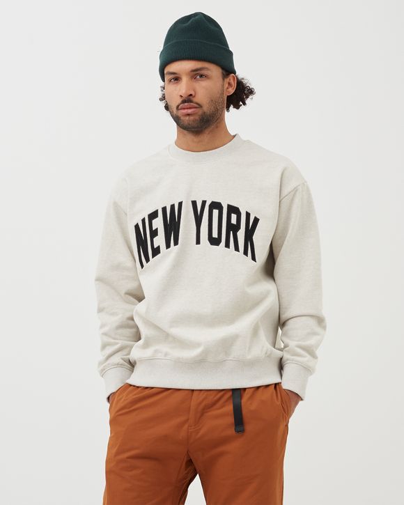 Uniform Bridge NEW YORK ARCH LOGO SWEATSHIRT Grey - OATMEAL