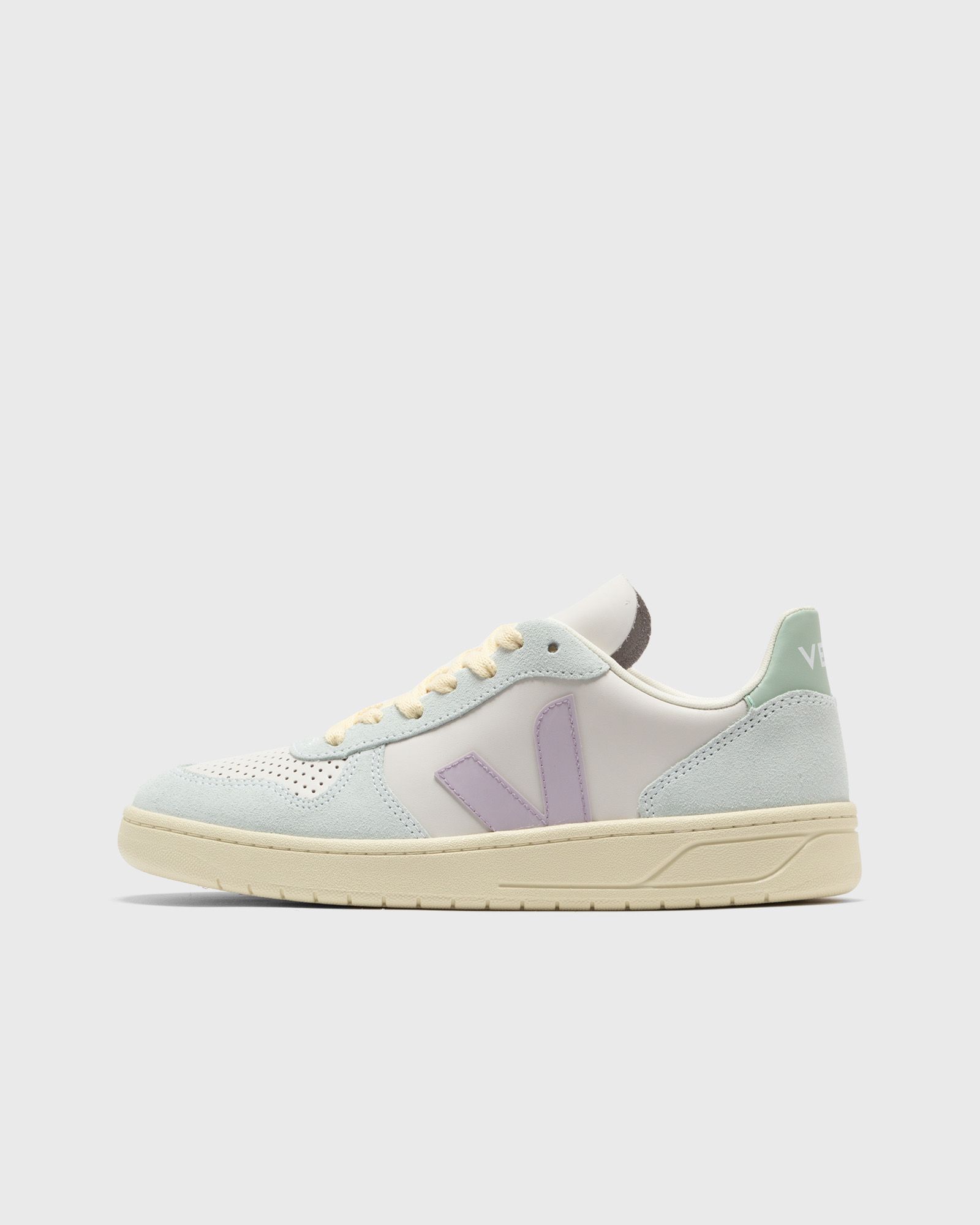 Veja - v-10 leath women lowtop blue|yellow in größe:36