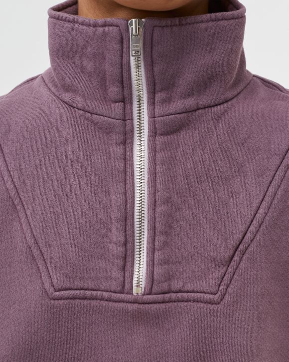 Les Tien Crop Half Zip Pullover Purple - ORC
