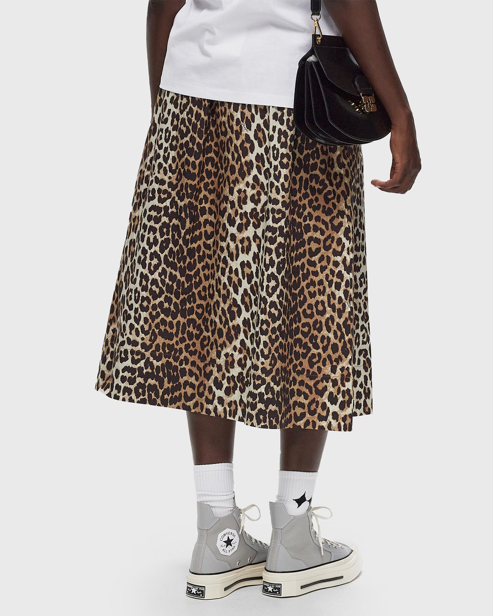 Printed Cotton Long Smock Skirt