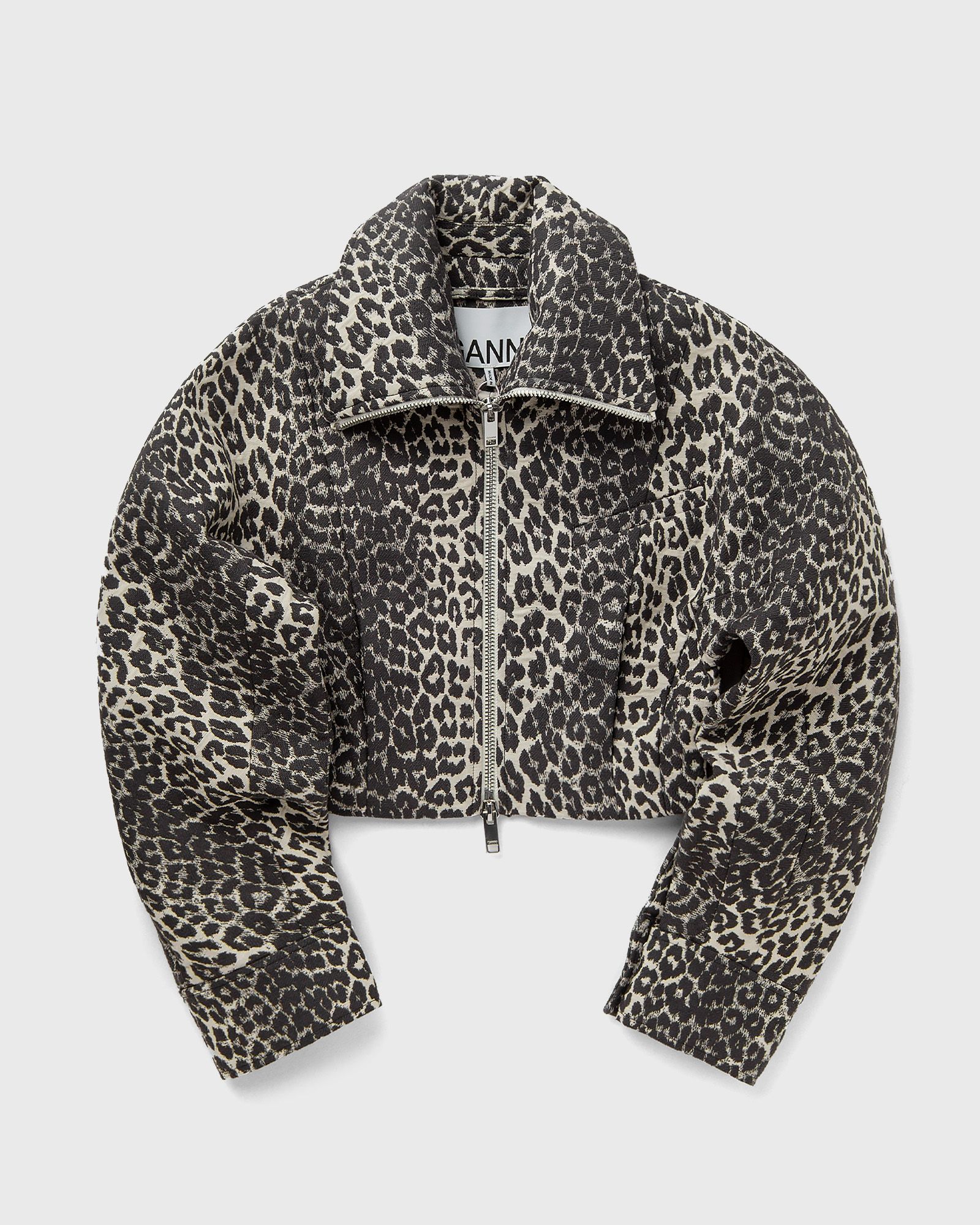 Cotton Tweed Curve Sleeve Short Jacket