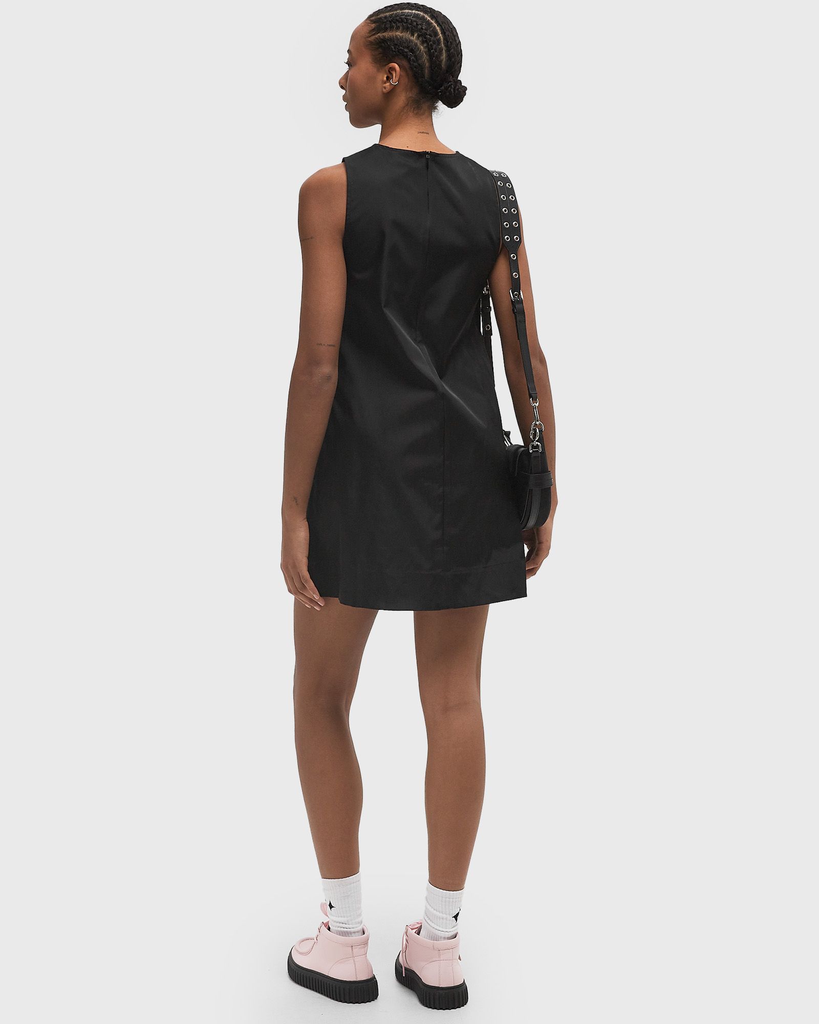Ganni Duchesse Nylon Mini Dress Black | BSTN Store