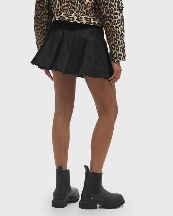 Duchesse Nylon Pleated Mini Skirt