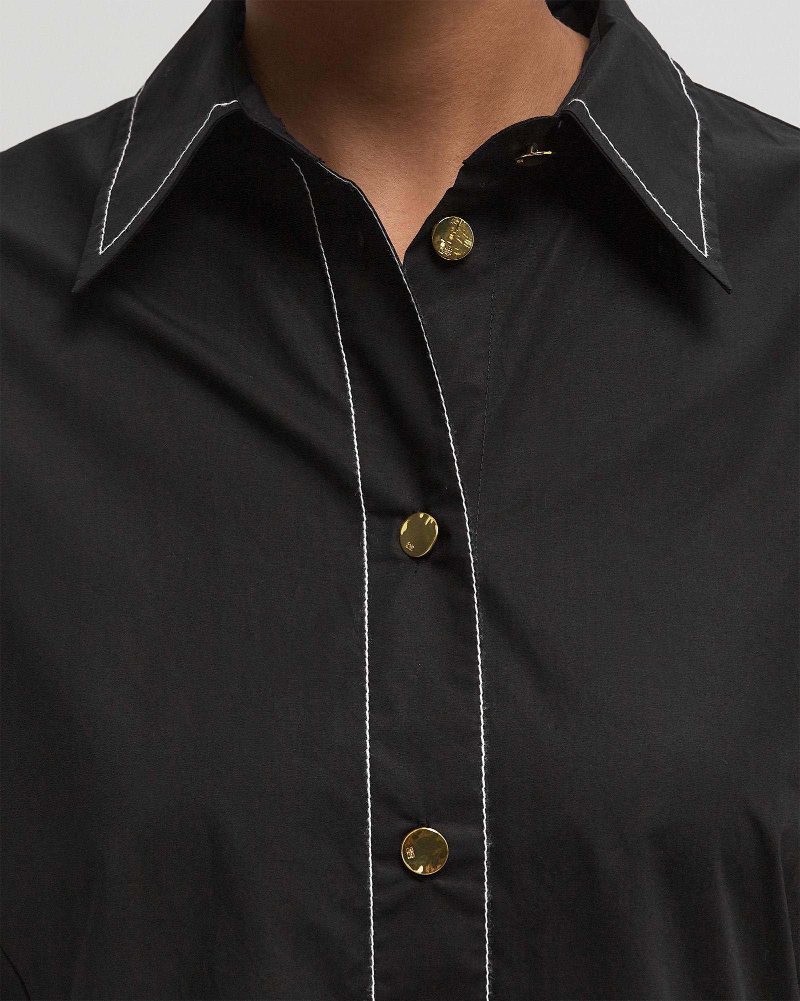 Cotton Poplin Long Sleeve Raglan Shirt