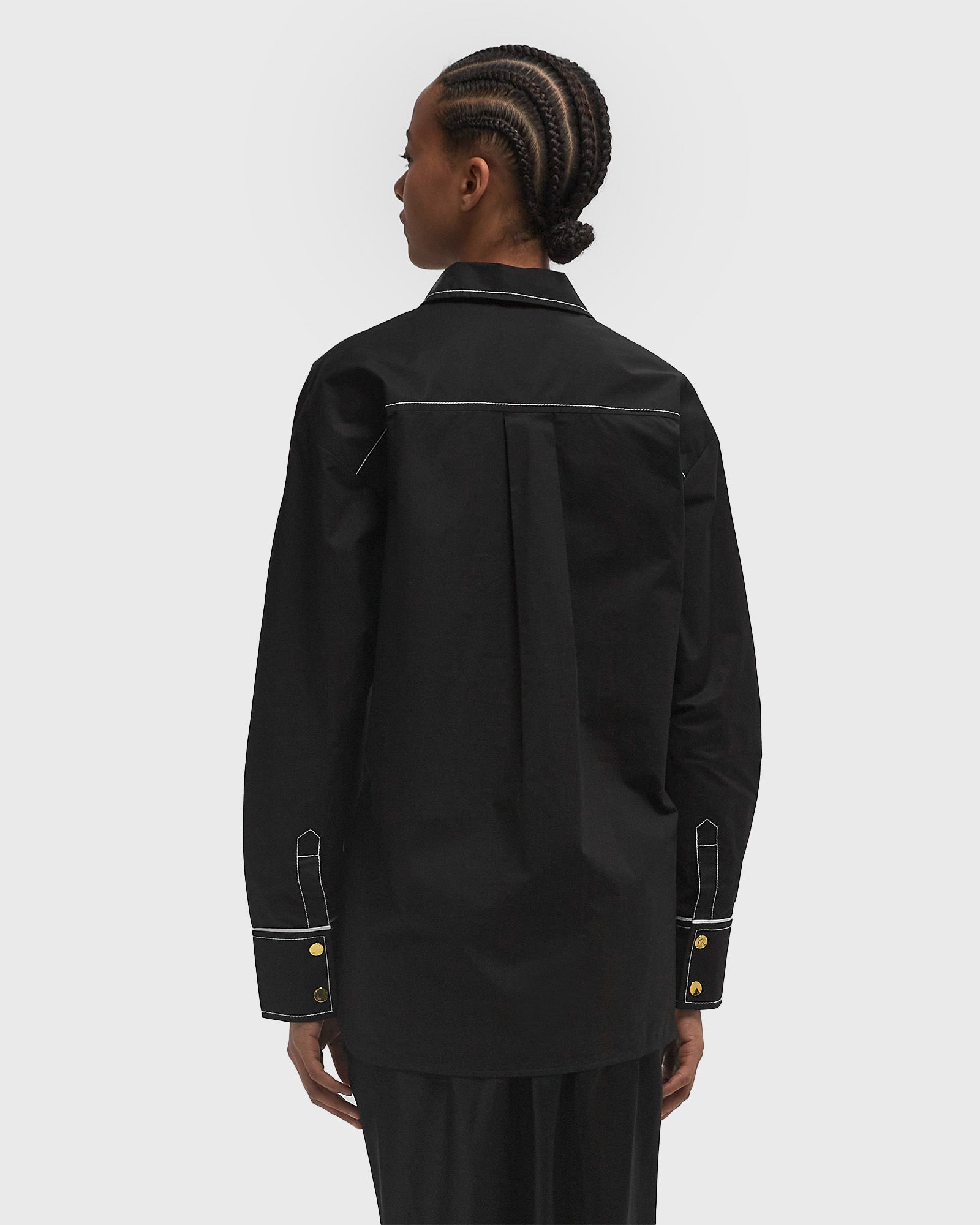 Cotton Poplin Long Sleeve Raglan Shirt