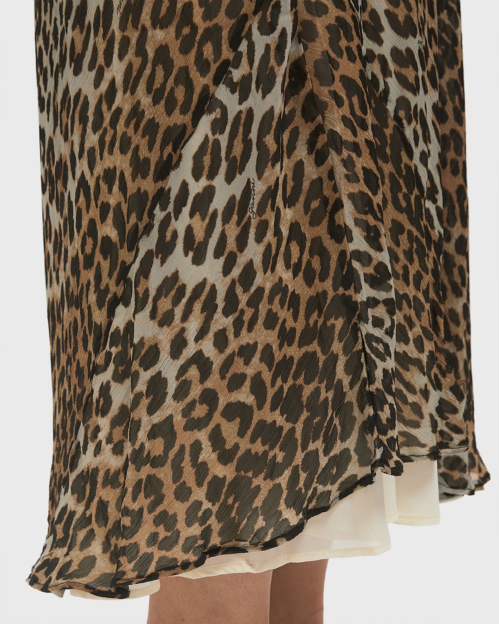 Printed Viscose Chiffon Maxi Dress