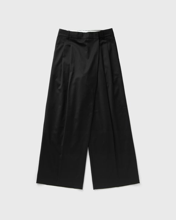 Calendered Wool  Mid Waist Pants
