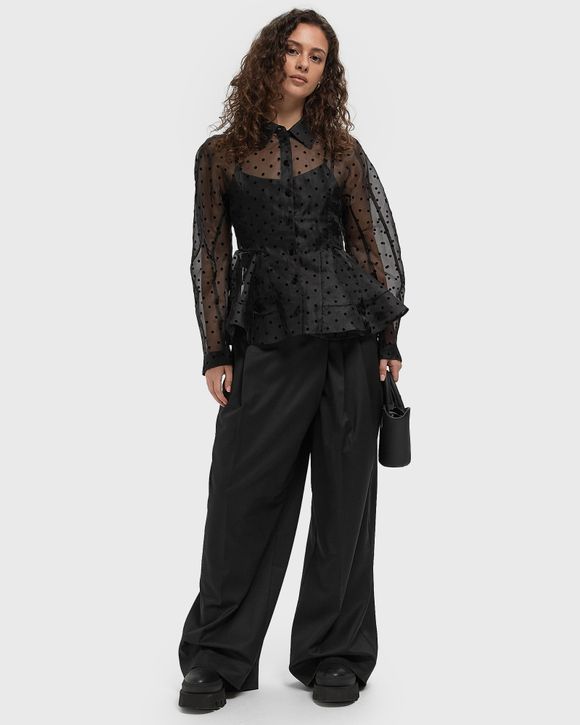 Thumbnail - Calendered Wool  Mid Waist Pants