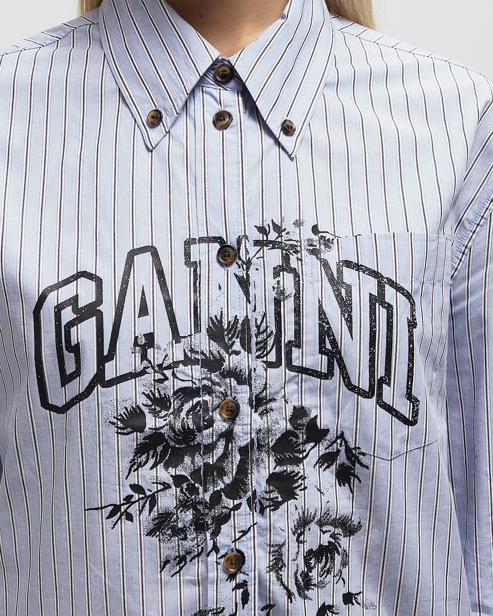 Stripe Cotton Oversized Shirt