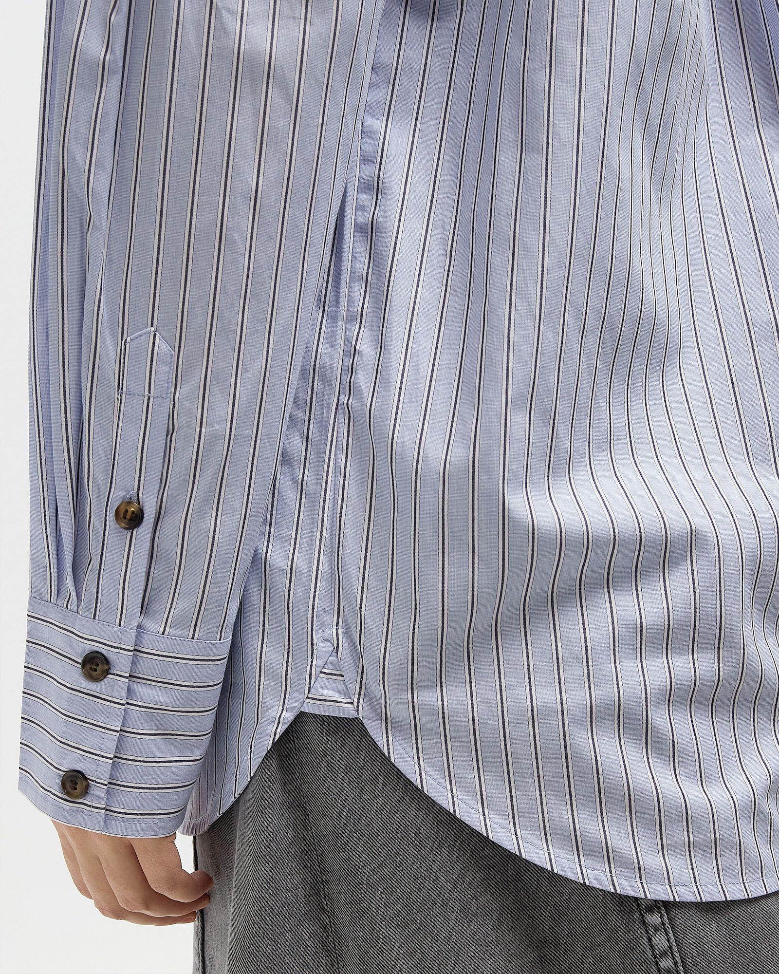 Stripe Cotton Oversized Shirt