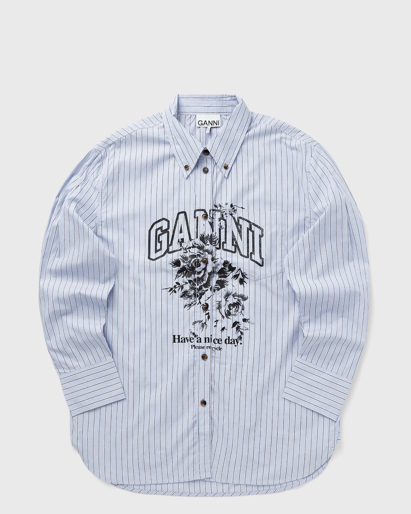 Stripe Cotton Oversized Shirt