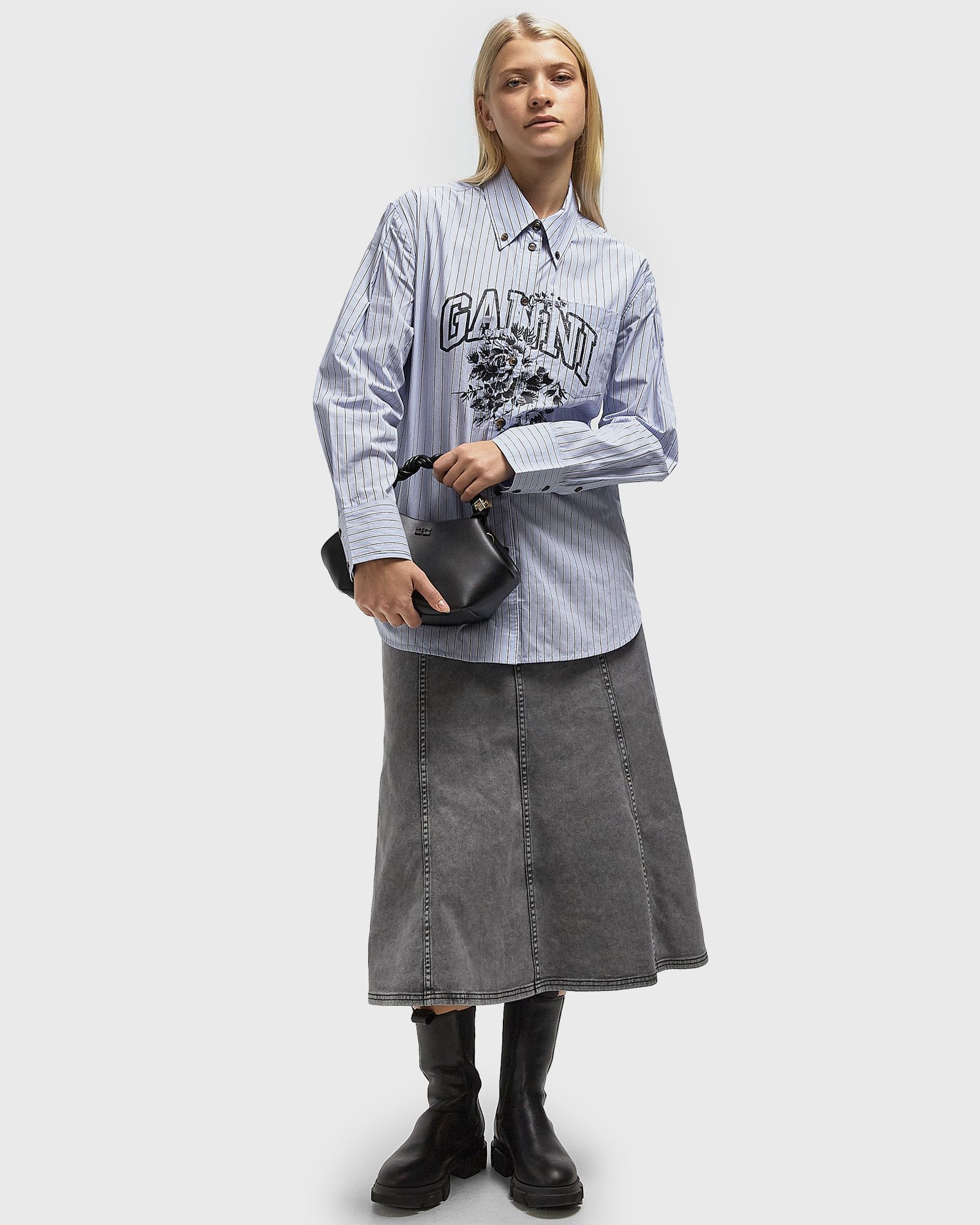 Stripe Cotton Oversized Shirt