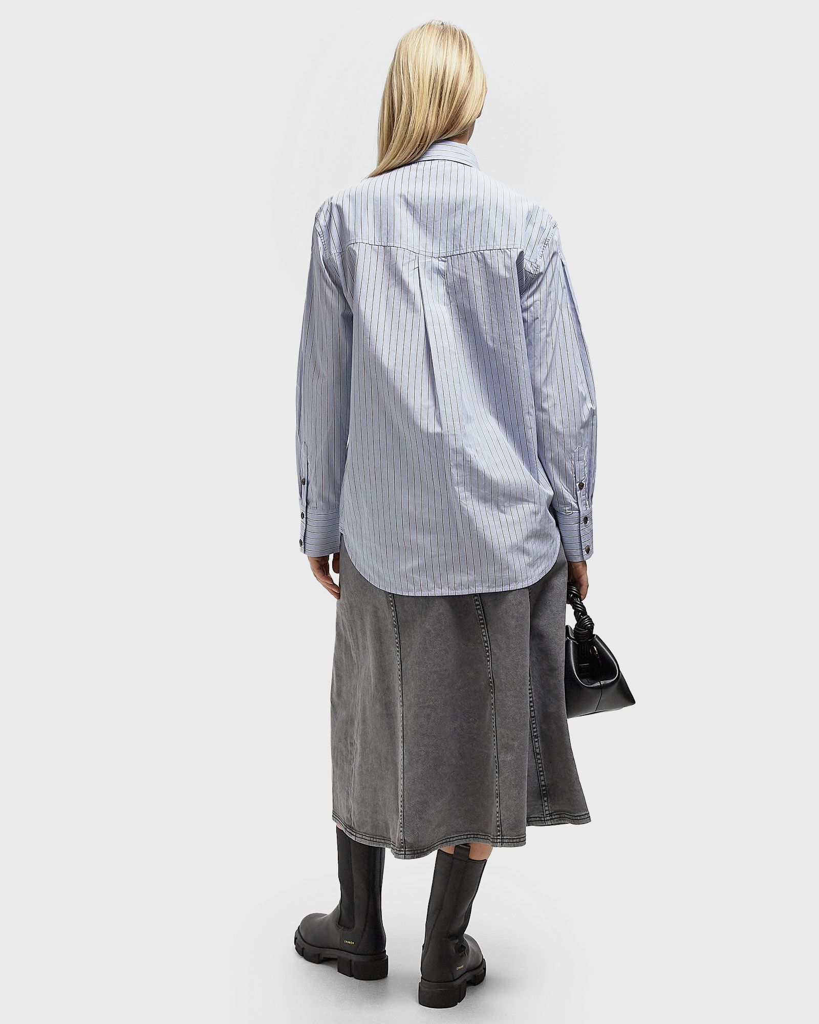 Stripe Cotton Oversized Shirt