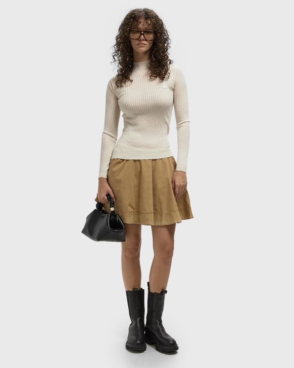 Thumbnail - Washed Stretch Cotton Mini Circle Skirt