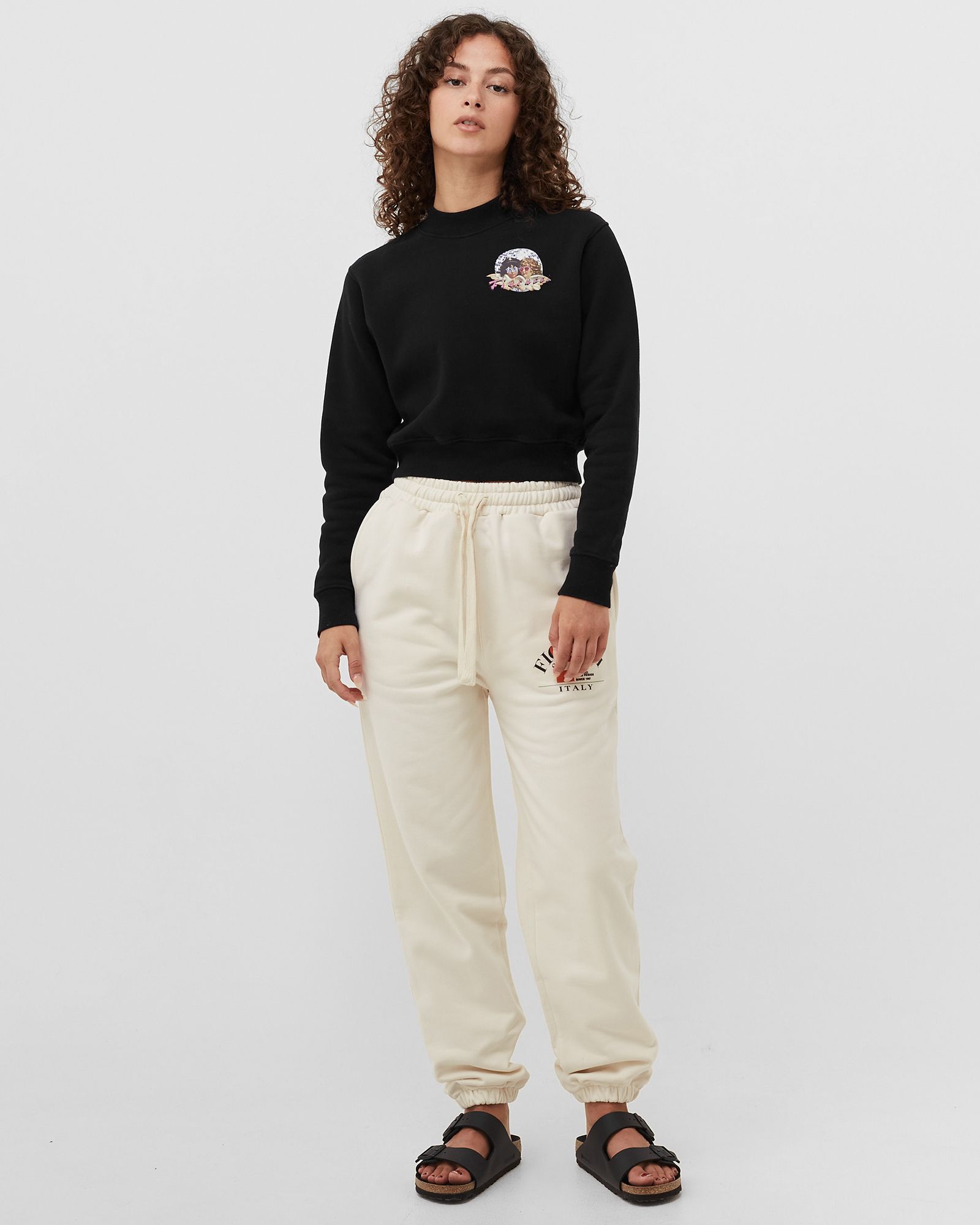 DISCO ANGELS CROPPED SWEATSHIRT