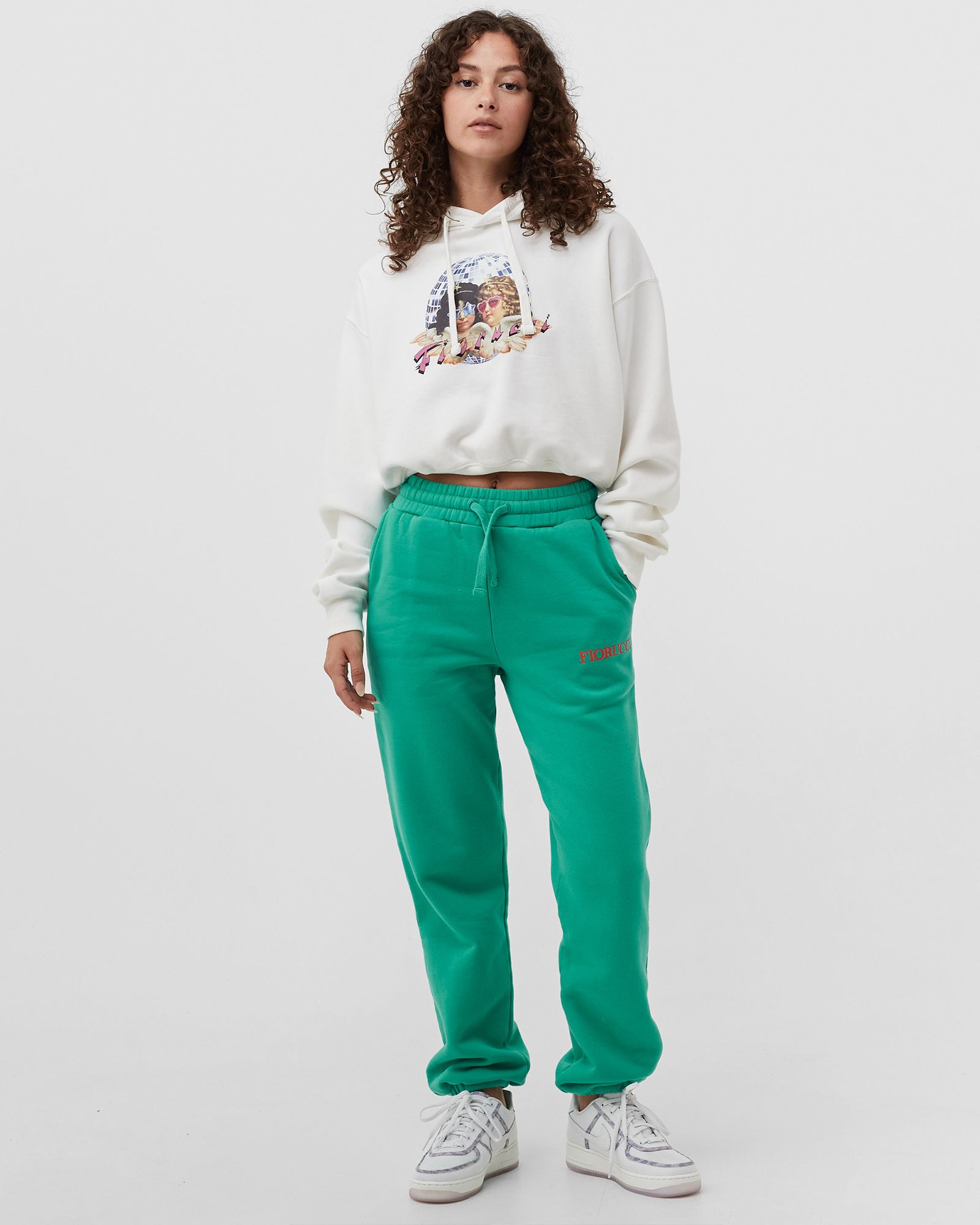DISCO ANGELS CROPPED HOODIE