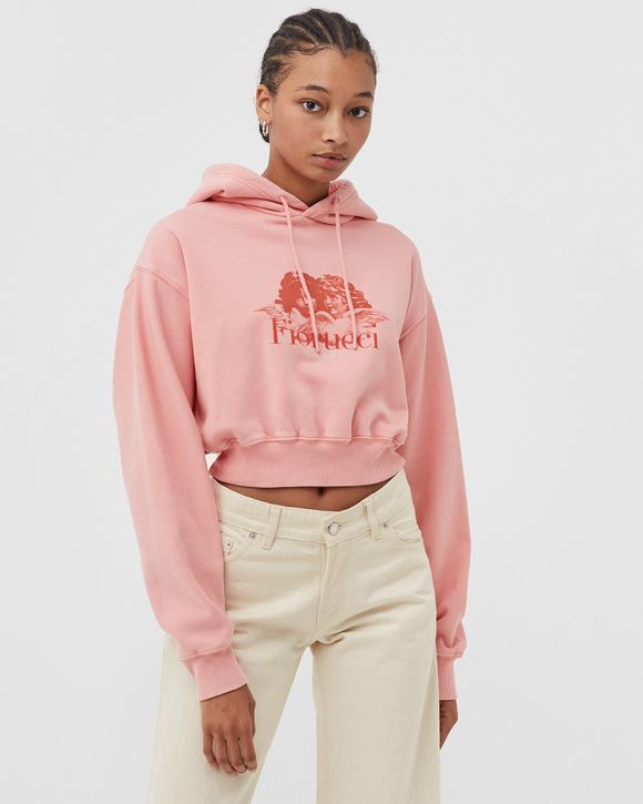 Fiorucci ANGEL CROP HOODIE Pink BSTN Store