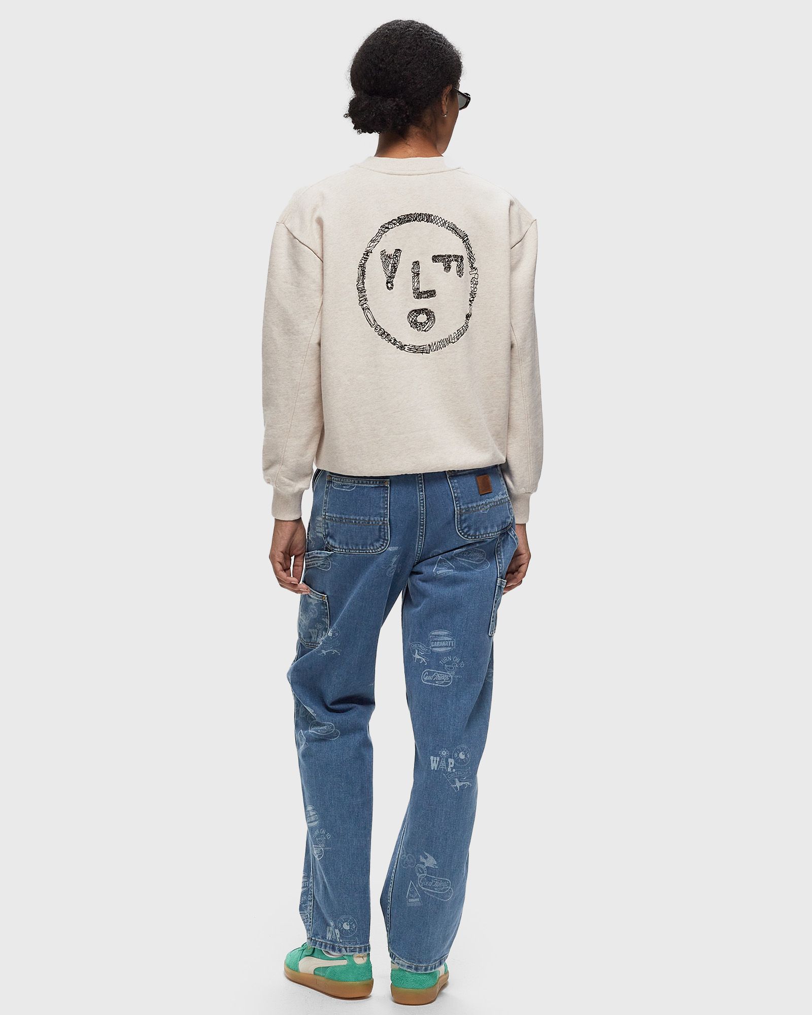 SCRIBBLE FACE CREW NECK