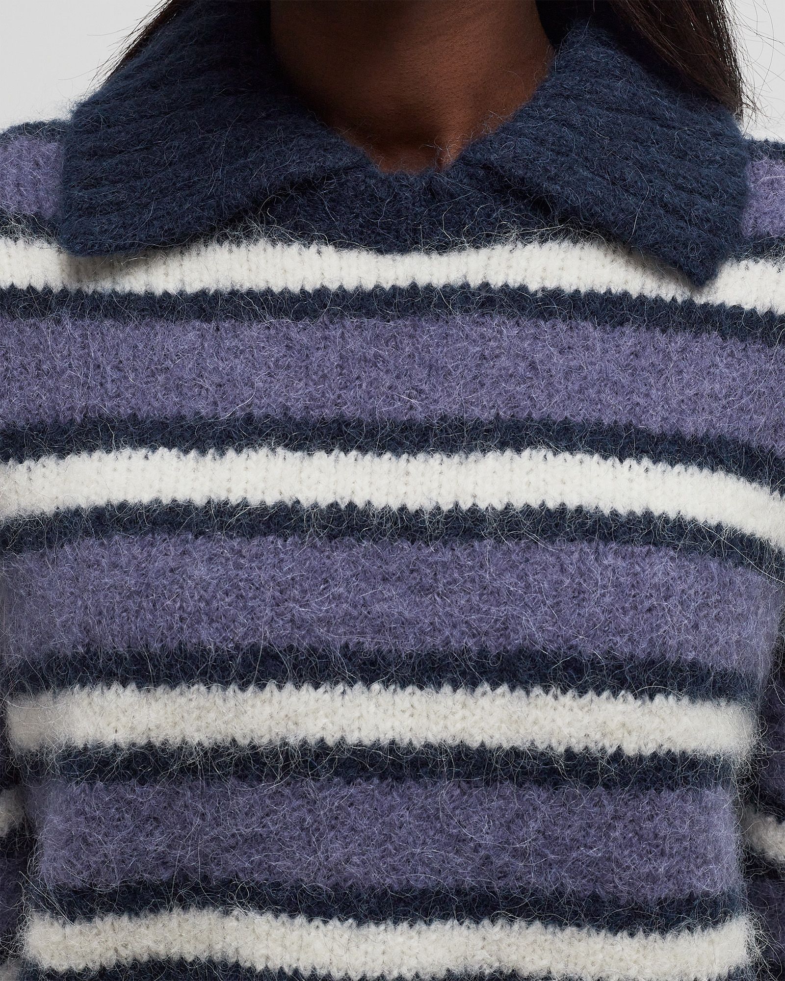 STRIPED POLO KNIT