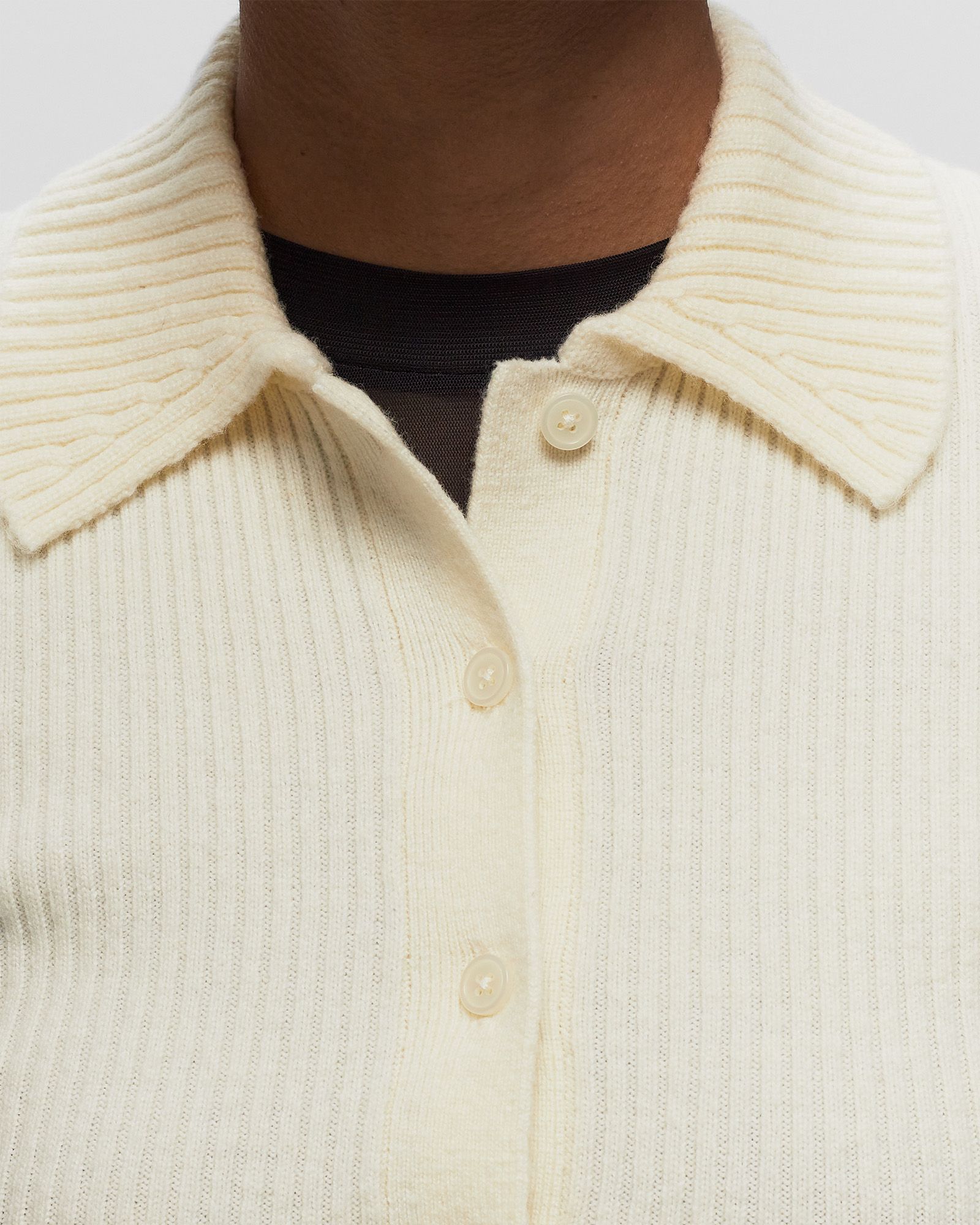 MERINO RIBBED KNIT CARDIGAN