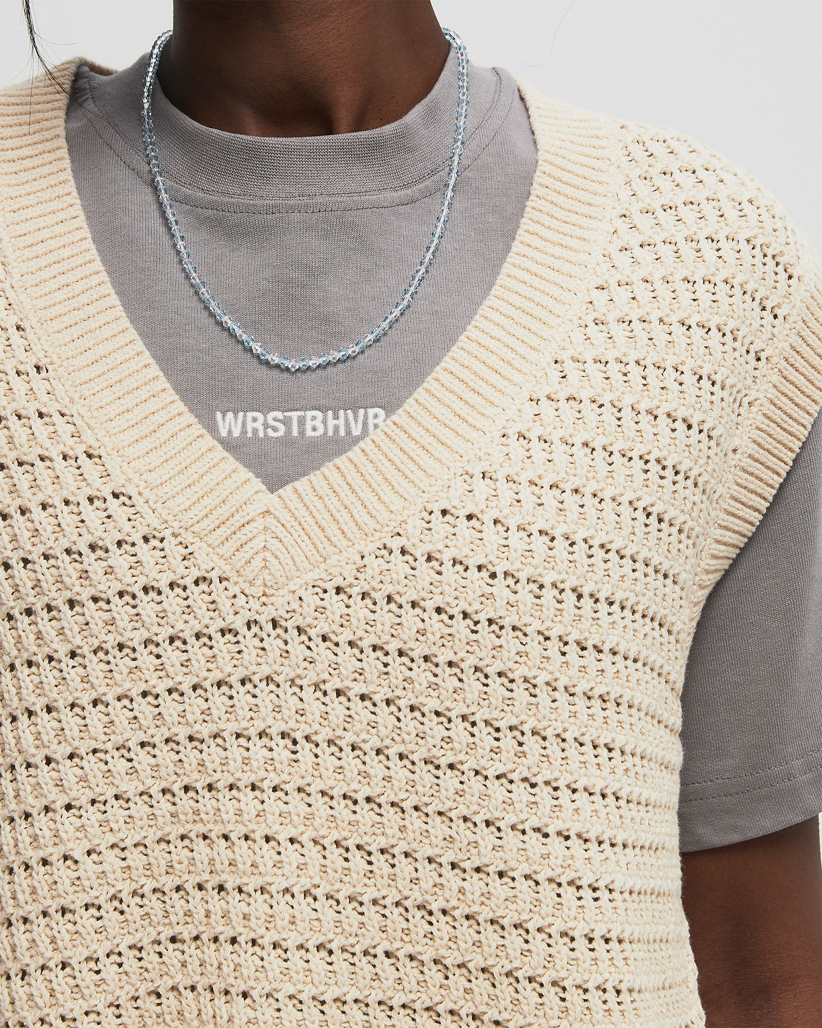 OPEN KNIT VEST