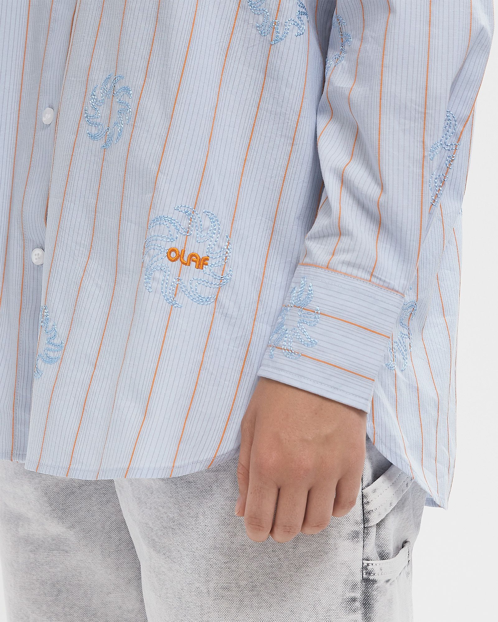 STRIPE EMBRO SUN SHIRT