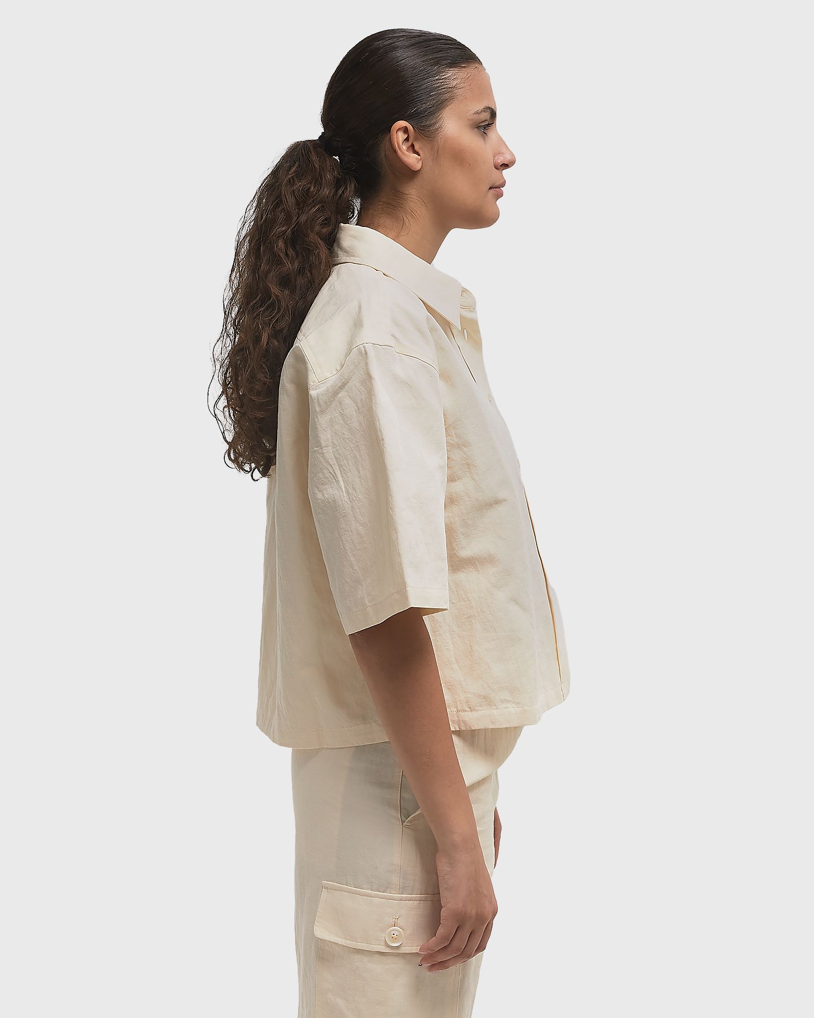 COTTON LINEN SUN SHIRT