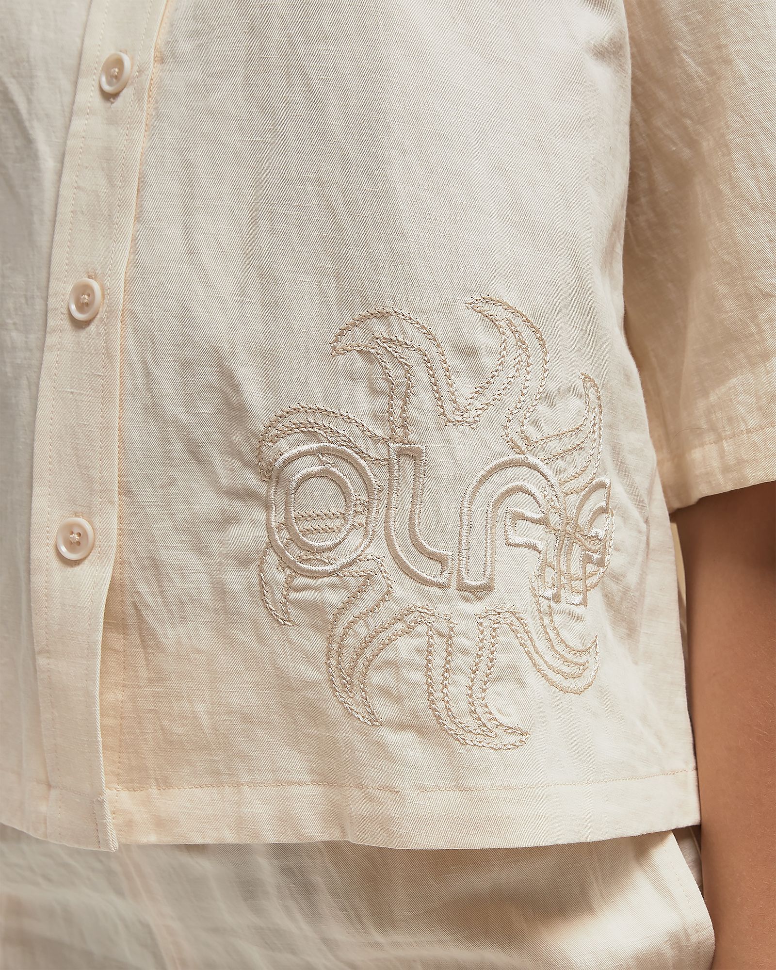 COTTON LINEN SUN SHIRT