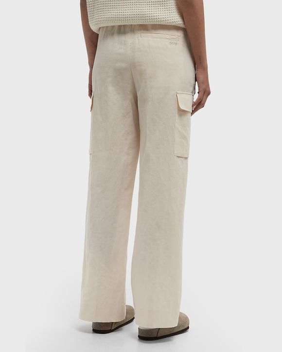 COTTON LINEN CARGO PANTS