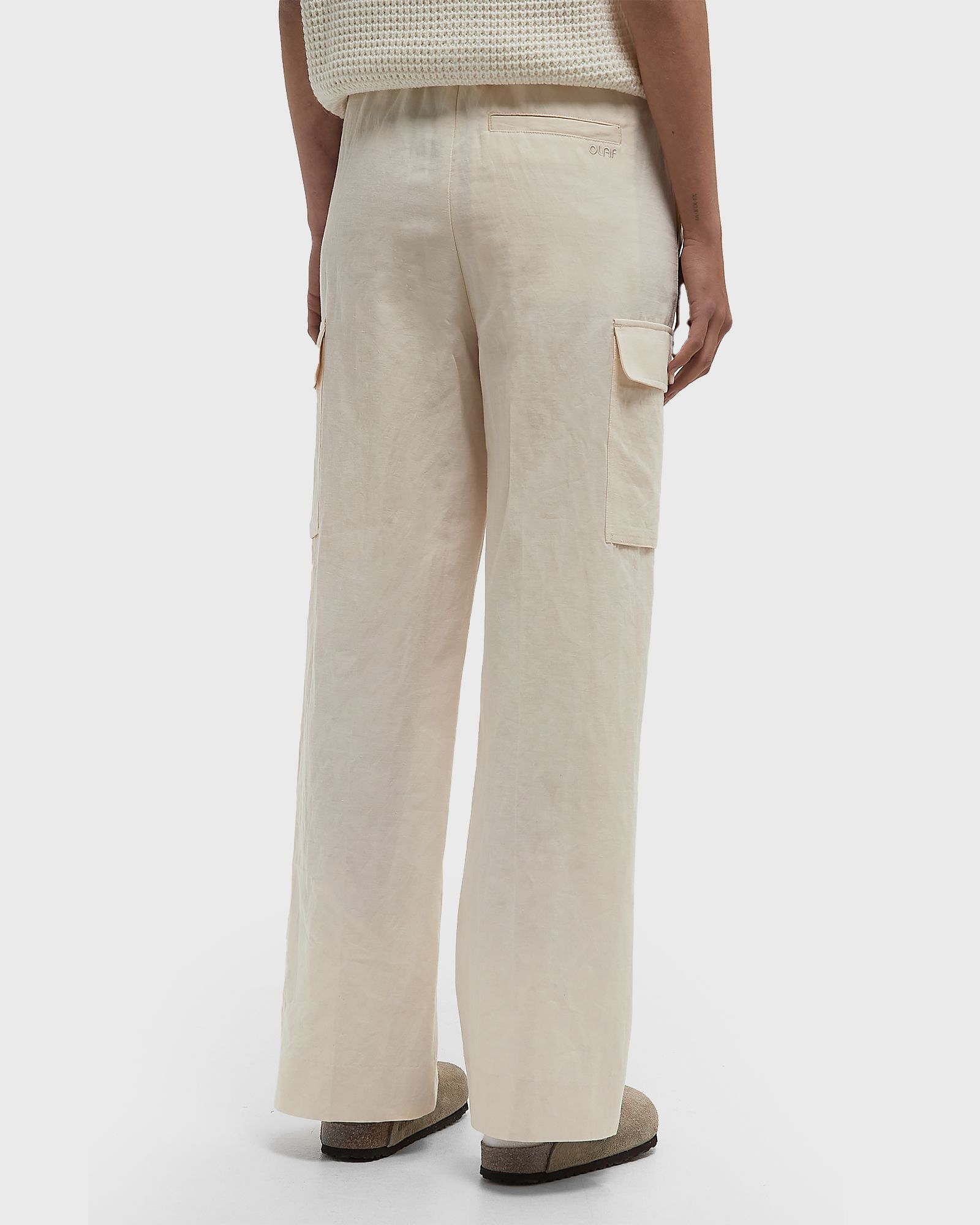 COTTON LINEN CARGO PANTS