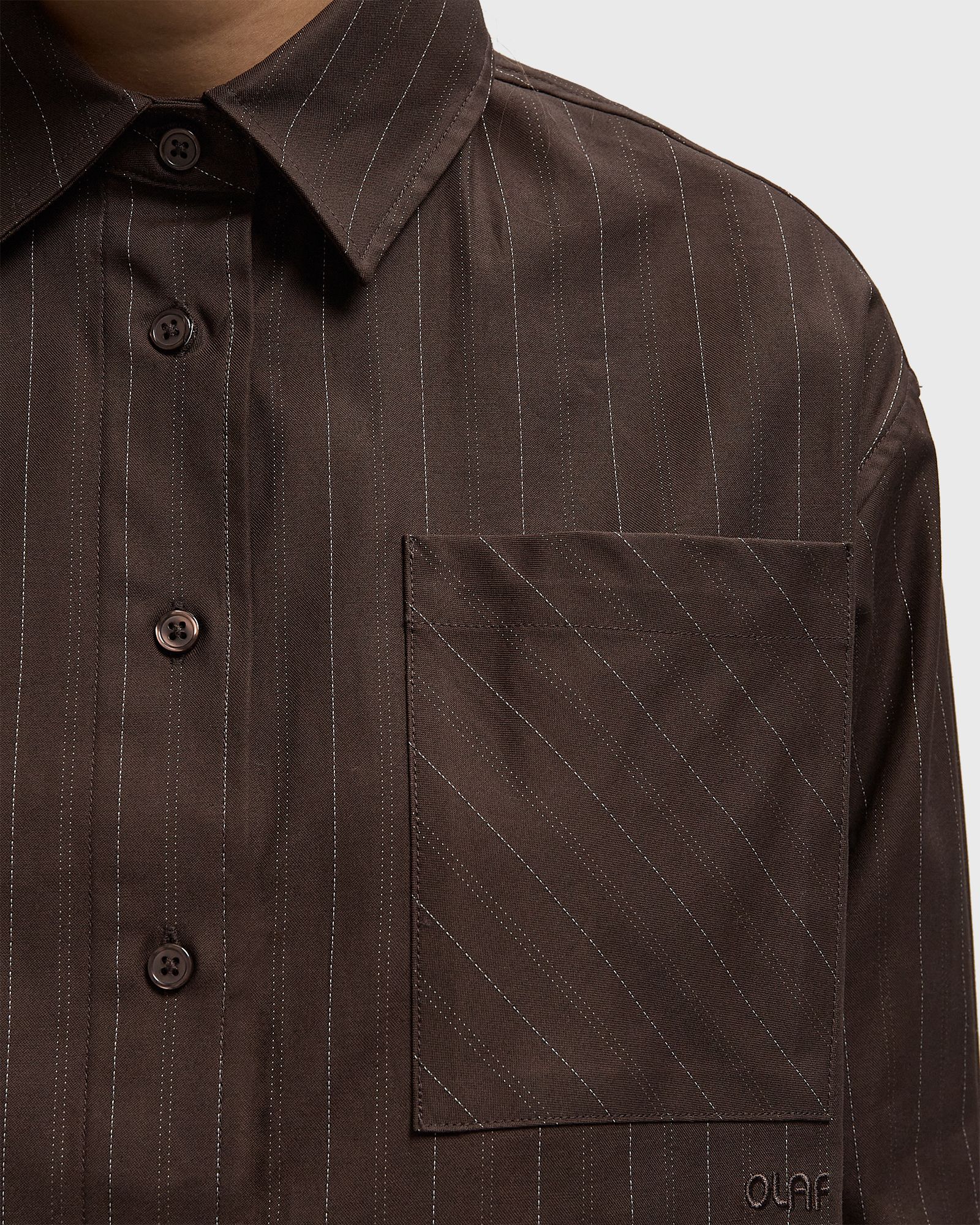 PINSTRIPE CROPPED SHIRT