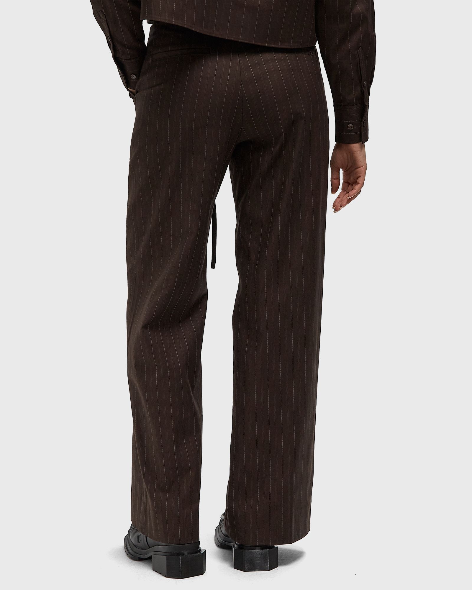 PINTSTRIPE TAILORED TROUSERS