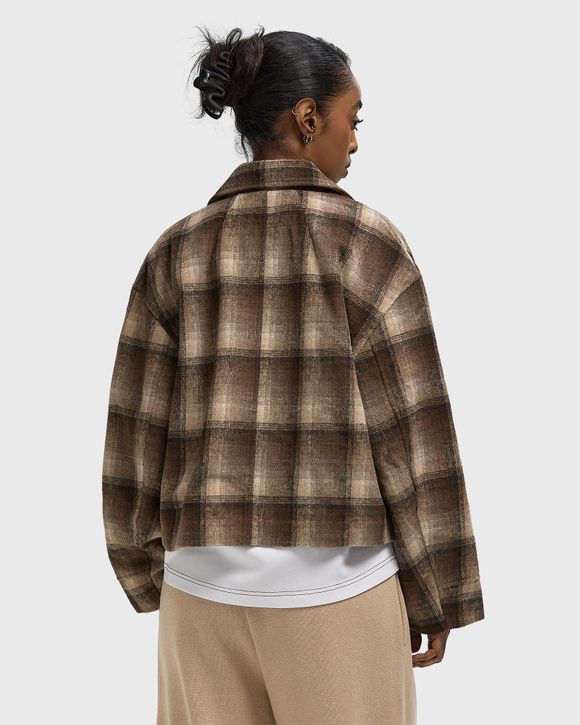 CHECKED CROPPED JACKET