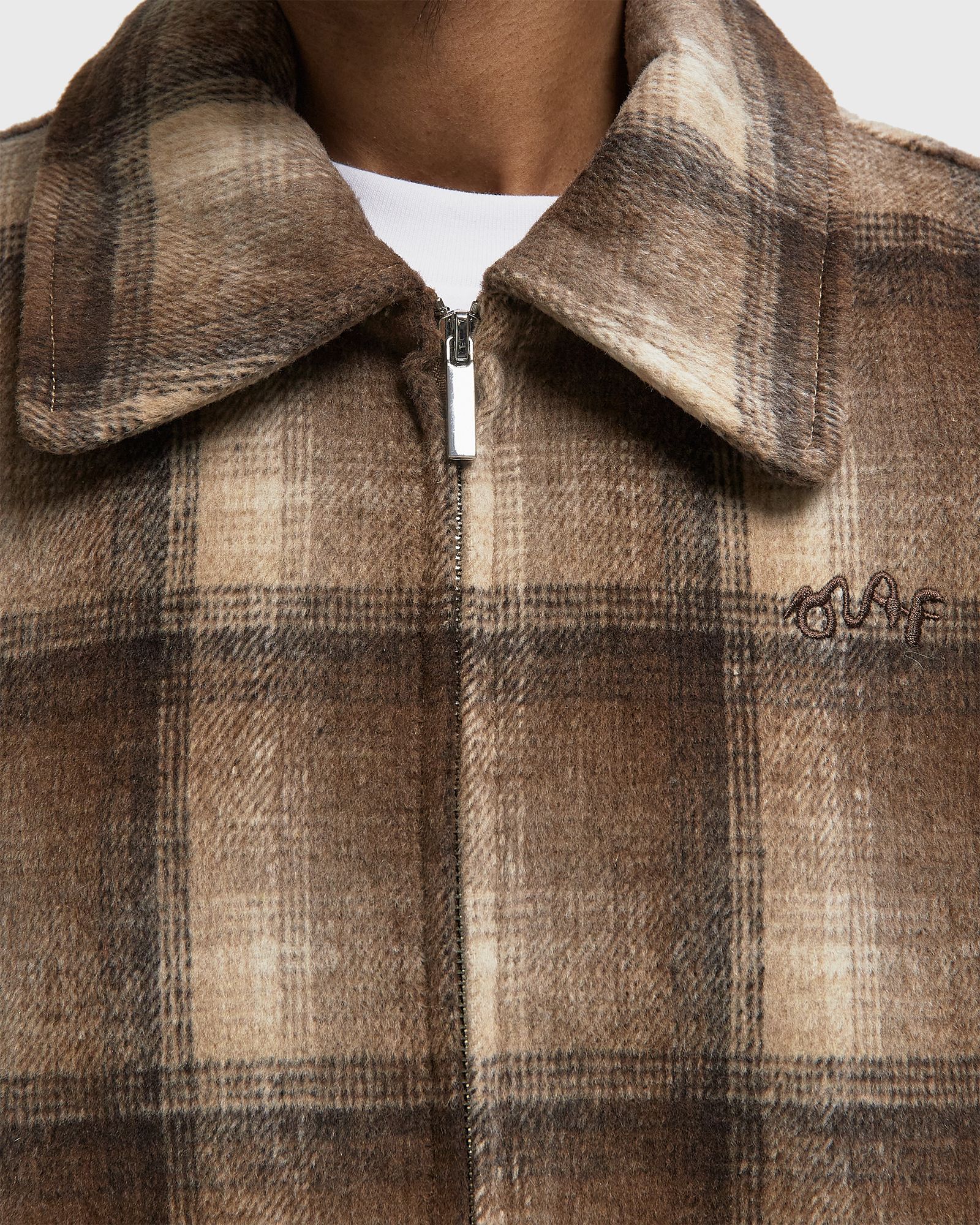 CHECKED CROPPED JACKET