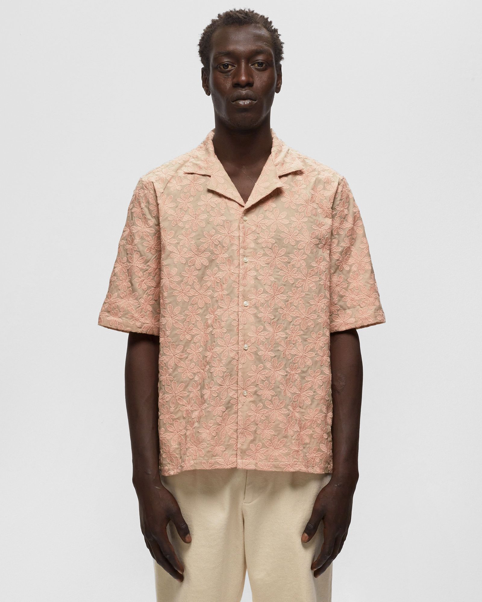 EREN SS SHIRT JAPANESE COTTON EMBROIDERED FLOWERS