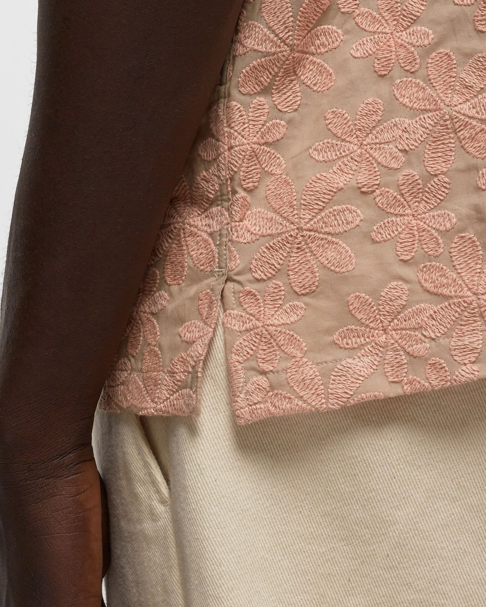 EREN SS SHIRT JAPANESE COTTON EMBROIDERED FLOWERS