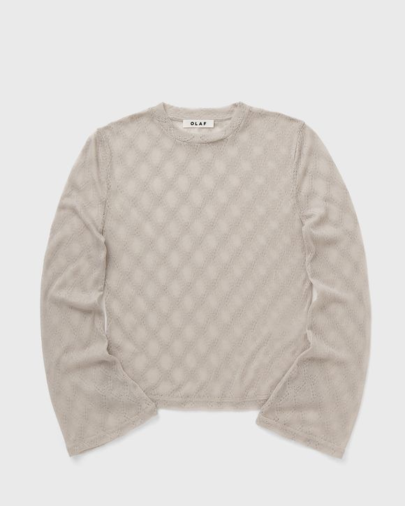 WIDE SLEEVE SEMI-SHEER TOP