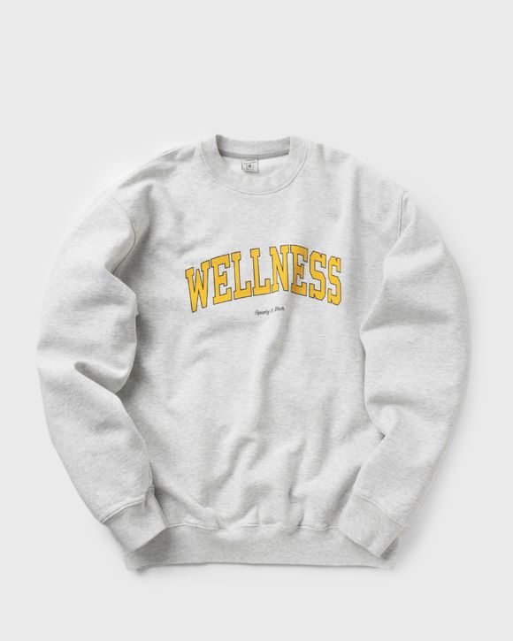 ★Sporty & Rich★ Wellness Ivy Boucle Crew Neck Gray CRAW234 Wellness Ivy Boucle Crewneck - Heather Gray/Sports Red