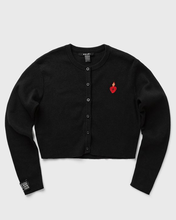 WMNS shrunken cardi black emblazed