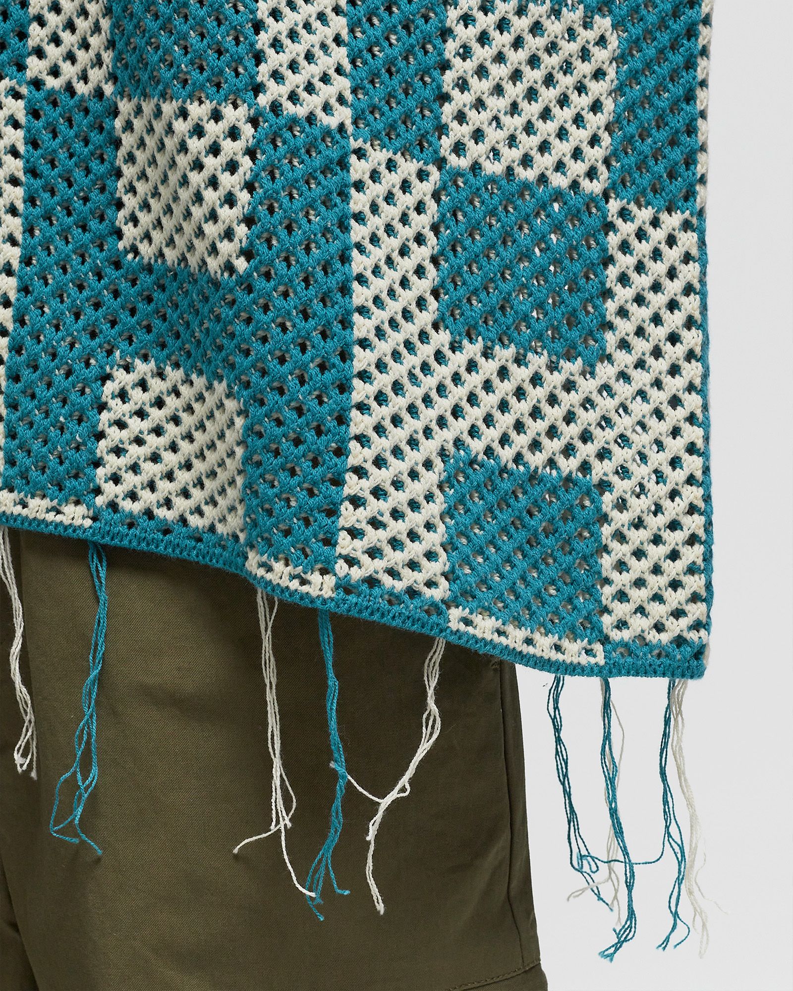 UNISEX CROCHET SS BUTTON DOWN