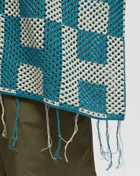 UNISEX CROCHET SS BUTTON DOWN