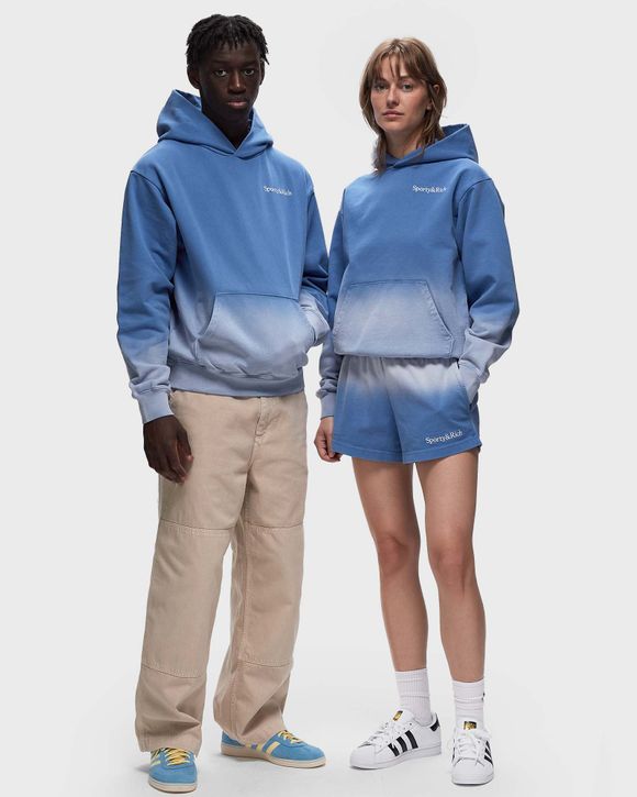 Serif Logo Embroidered Hoodie Dip Dye