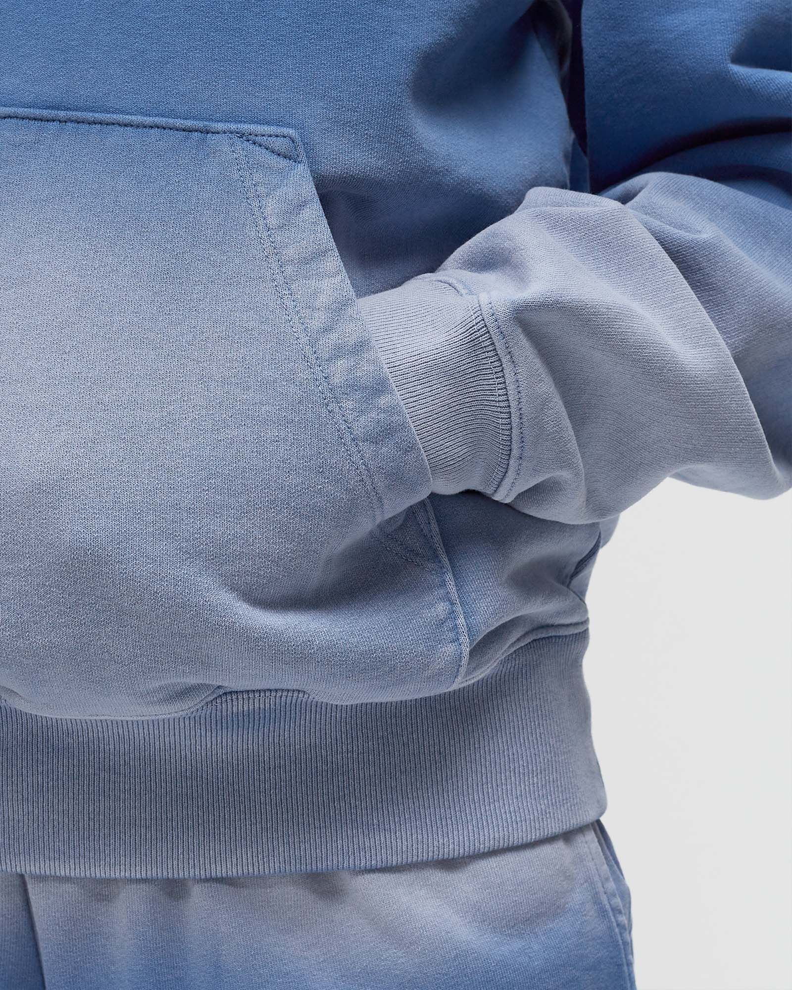 Serif Logo Embroidered Hoodie Dip Dye