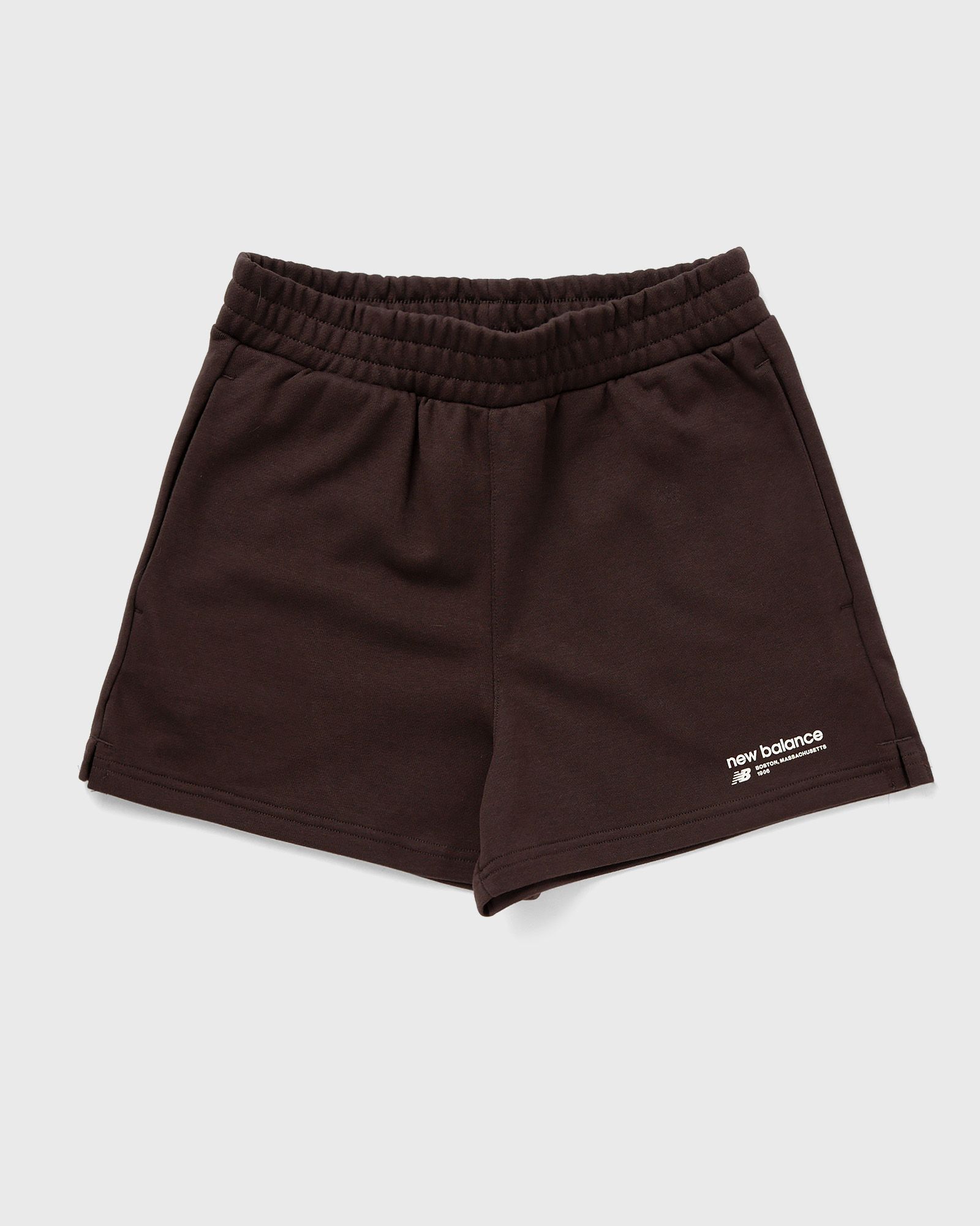 New Balance - linear heritage french terry short women casual shorts brown in größe:xs