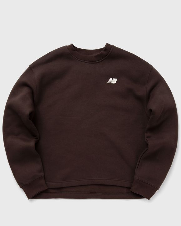 New Balance Linear Heritage Brushed Back Fleece Crewneck Brown