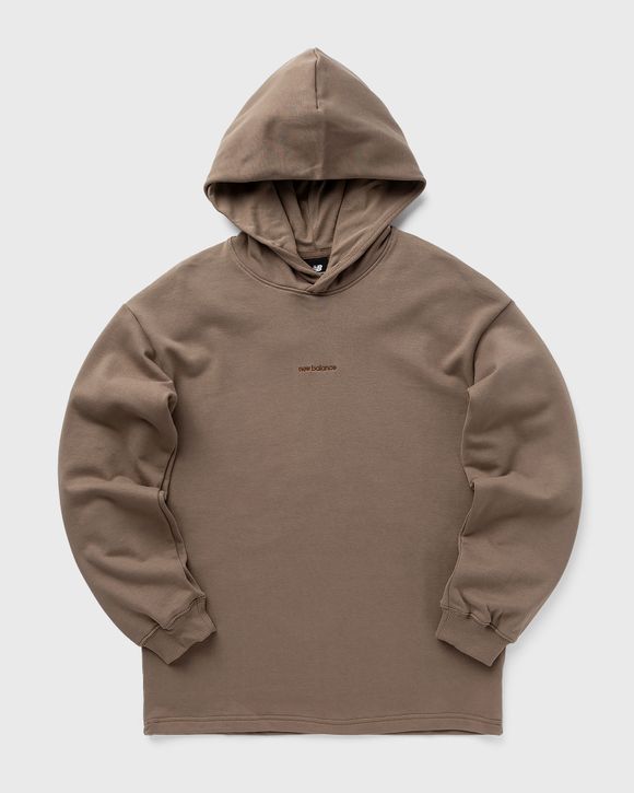 New Balance Athletics Linear Hoodie Brown - MUSHROOM