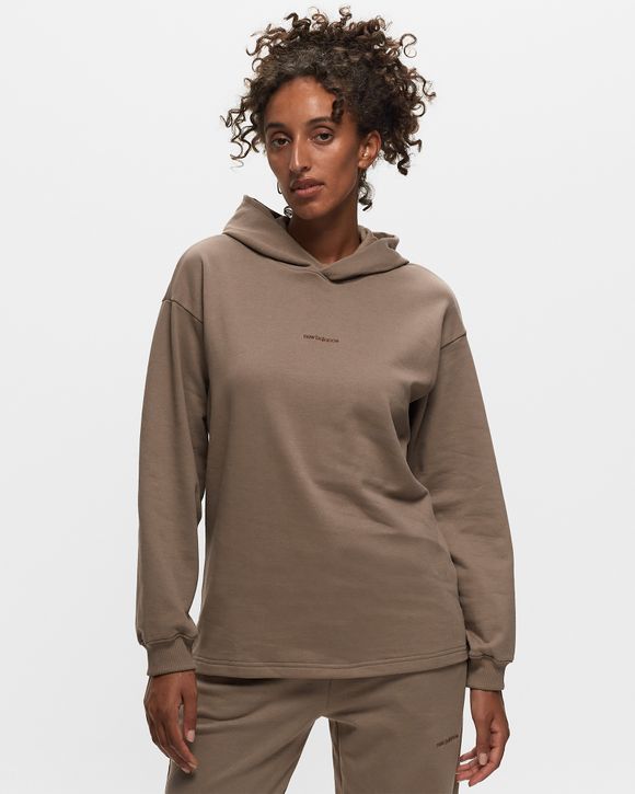 New Balance Athletics Linear Hoodie Brown