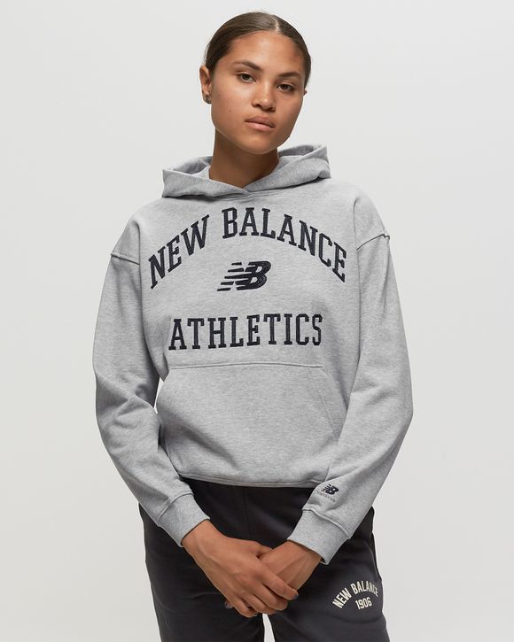 New Balance Athletics Varsity Oversized Fleece Hoodie Grey - ATHLETIC GREY
