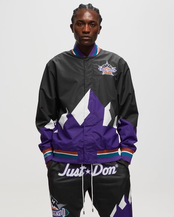 Mitchell & Ness JUST DON NBA UTAH JAZZ WARM UP JACKET ALL STAR 1993 Black -  BLACK / PURPLE