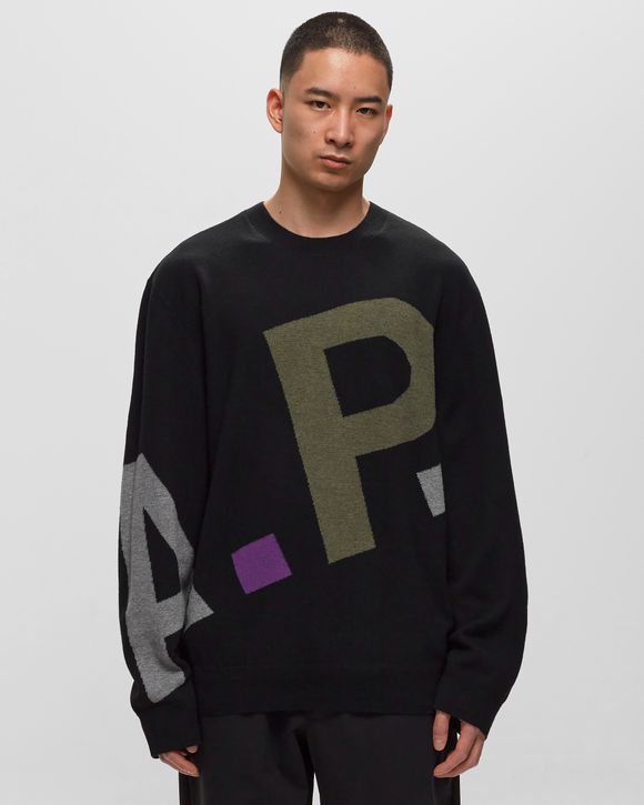 A.P.C. pull logo all over h Black NOIR